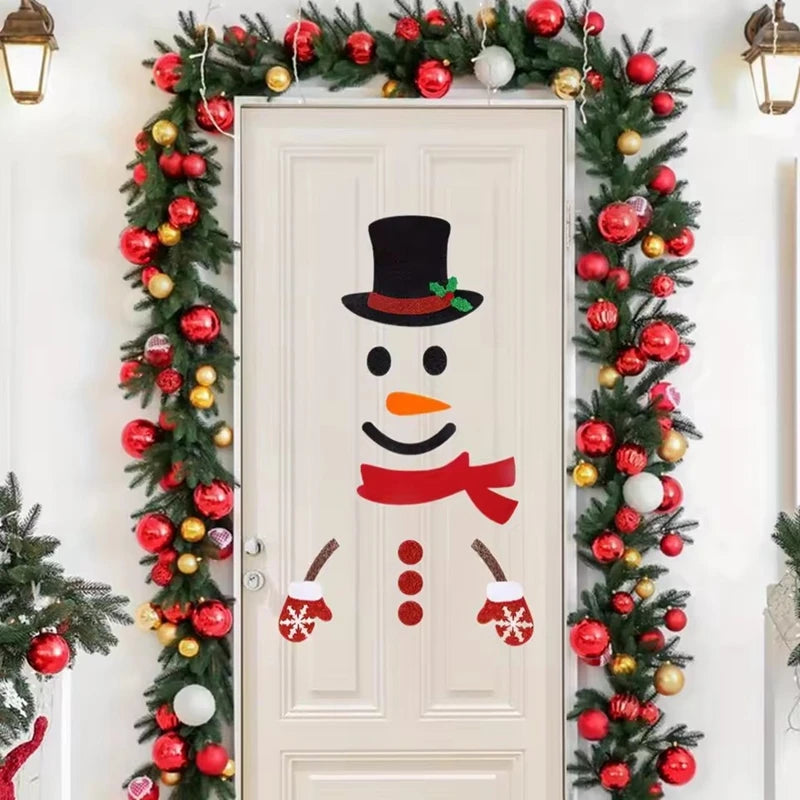 Christmas Snowman Wall & Window Stickers – 2026 New Year Decals Holiday Wall Decals Babs