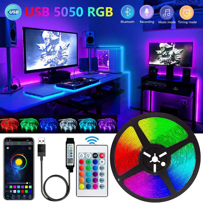Bluetooth LED Strip Lights SMD 5050 App Control TV Backlight LED Strip Lights Babs