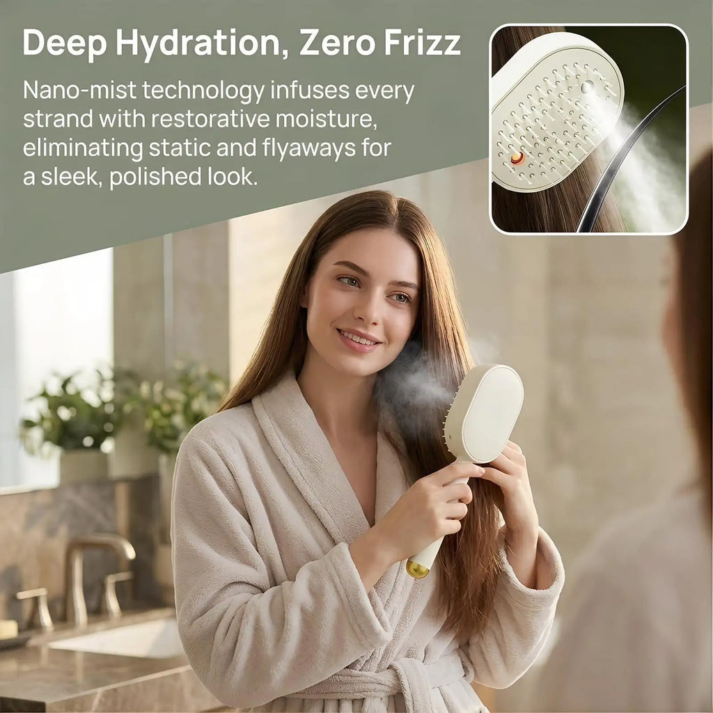 Electric Water Spray Hair Brush – Anti-Static Steam Comb Electric Hair Brush Babs