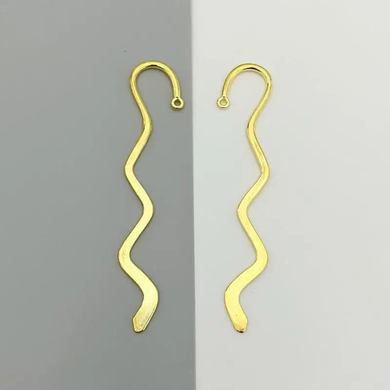 10Pcs Wave Metal Bookmarks – Retro Alloy Reading Accessories Metal Bookmark Set Babs