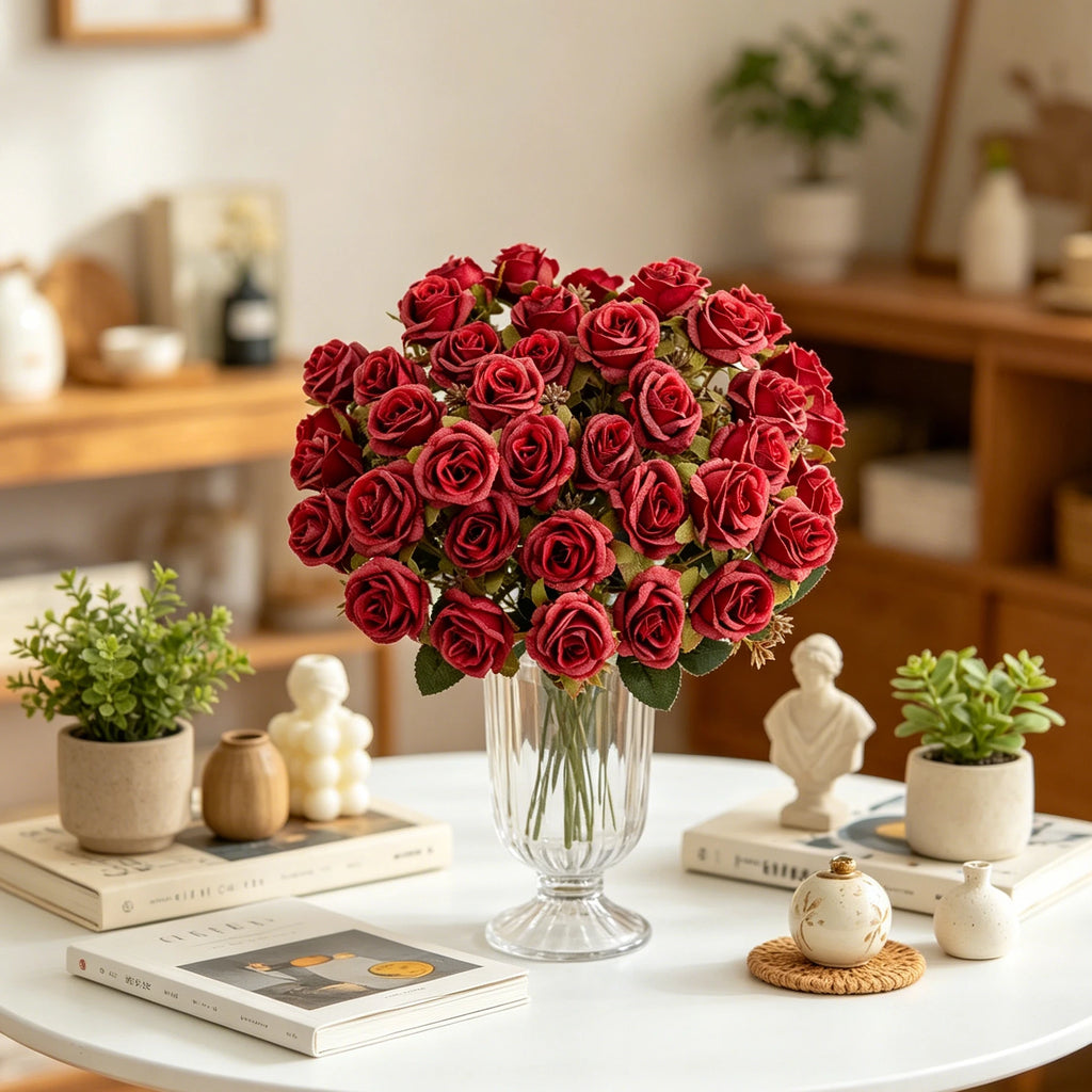 Artificial Silk Rose Bouquet for Wedding & Home Decor Artificial Flower Bouquet Babs