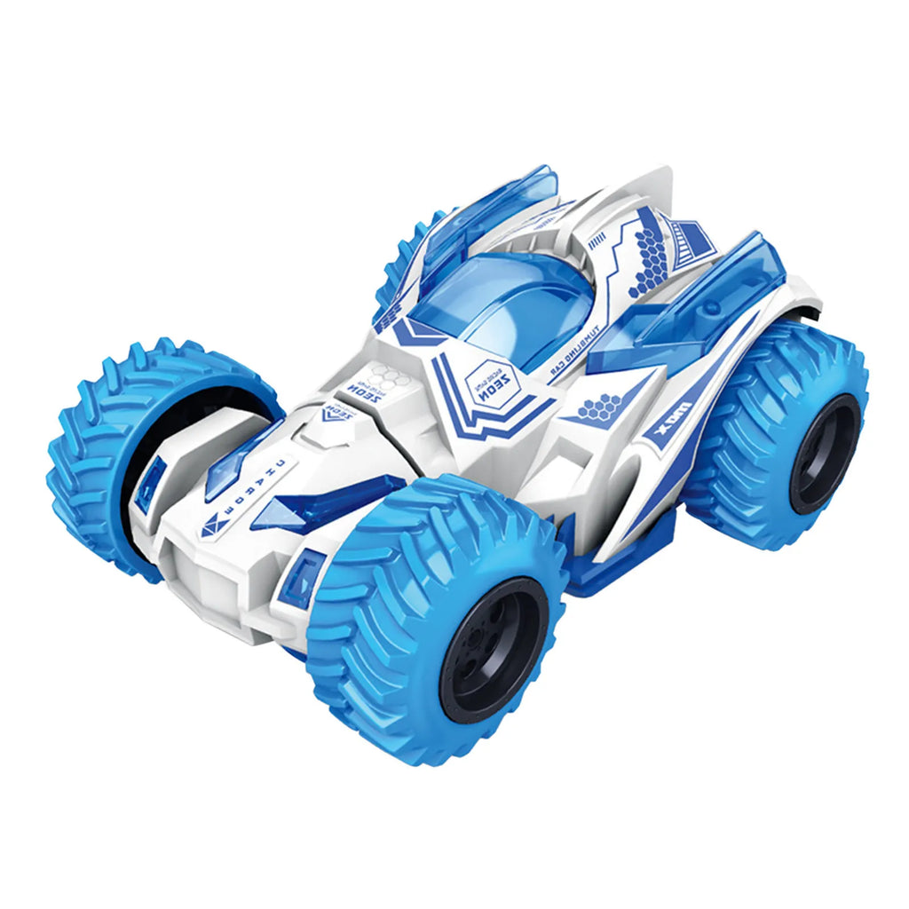 Kids 4WD Inertia Stunt Car – 360° Flip Off-Road Toy Vehicle Stunt Toy Car Babs Blue