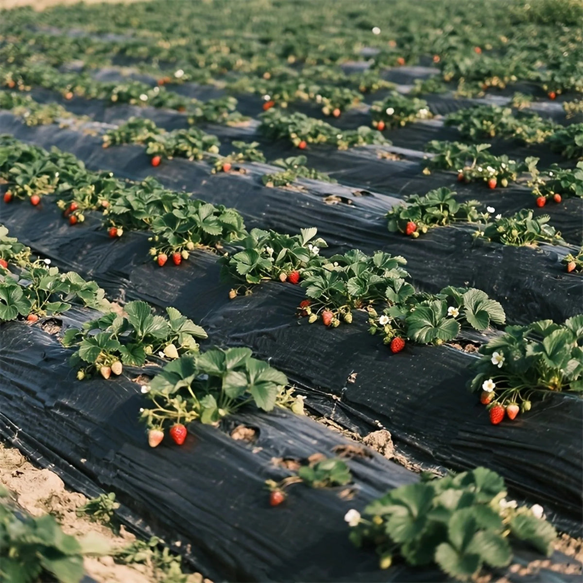 Black Weed Control Cloth with Planting Holes | 60cm x 10m Weed Control Fabric Babs