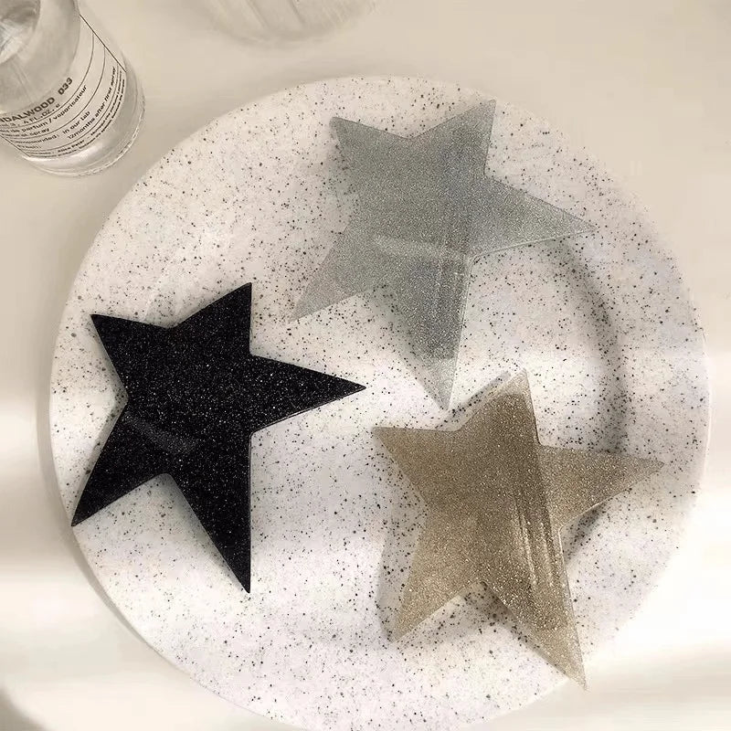Shiny Star Spring Hair Clip – Y2K Irregular Ponytail Headwear Hair Clip Babs
