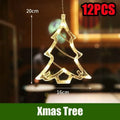 LED Christmas String Lights – Santa Claus Window Suction Cup Christmas String Lights Babs Xmas Tree-12pcs