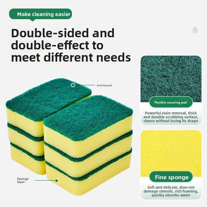 Dual-Sided High Density Kitchen Dish Scrub Sponge Block Kitchen Scrub Sponge Babs