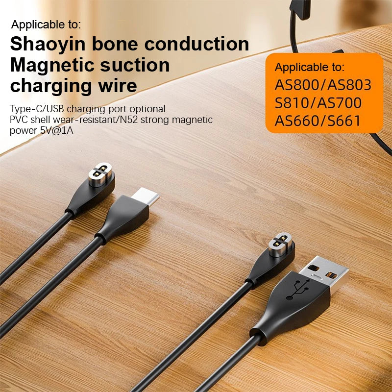 Fast Charging Cable for Shokz AS800 S803 S810 OpenRun Headphones Headphone Charging Cable Babs