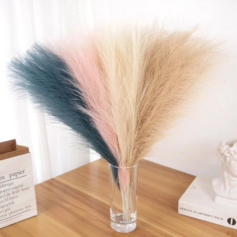 Artificial Pampas Grass Bouquet 15/30Pcs – 43cm Silk Reed Artificial Flower Bouquet Babs