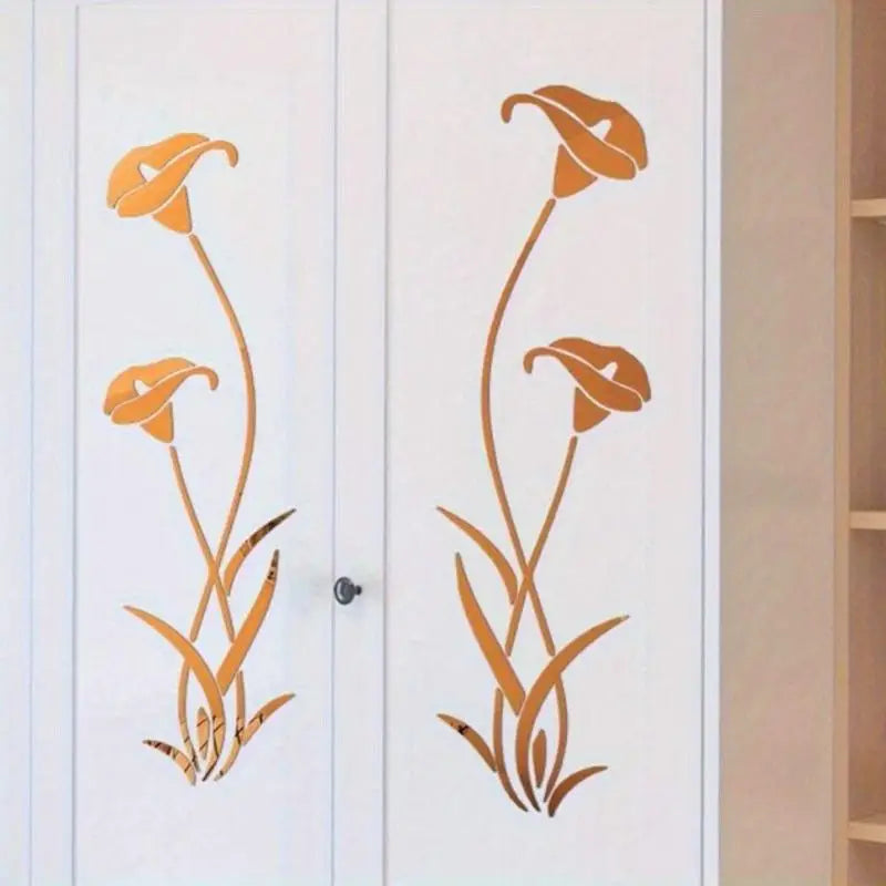 3D Flower Acrylic Mirror Wall Sticker – DIY Home Decor Decal Acrylic Wall Sticker Babs