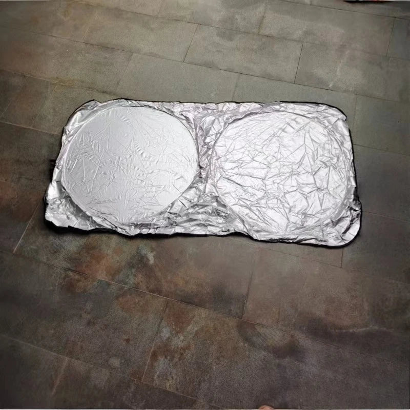 Car Windshield Sunshade – Heat-Insulating UV Block, 100% Polyester Car Window Sunshade Babs Silver
