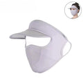 Women's UPF 50+ Ice Silk Sun Shield Face Mask | Breathable UV Sun Shield Mask Babs Light Grey-1PC
