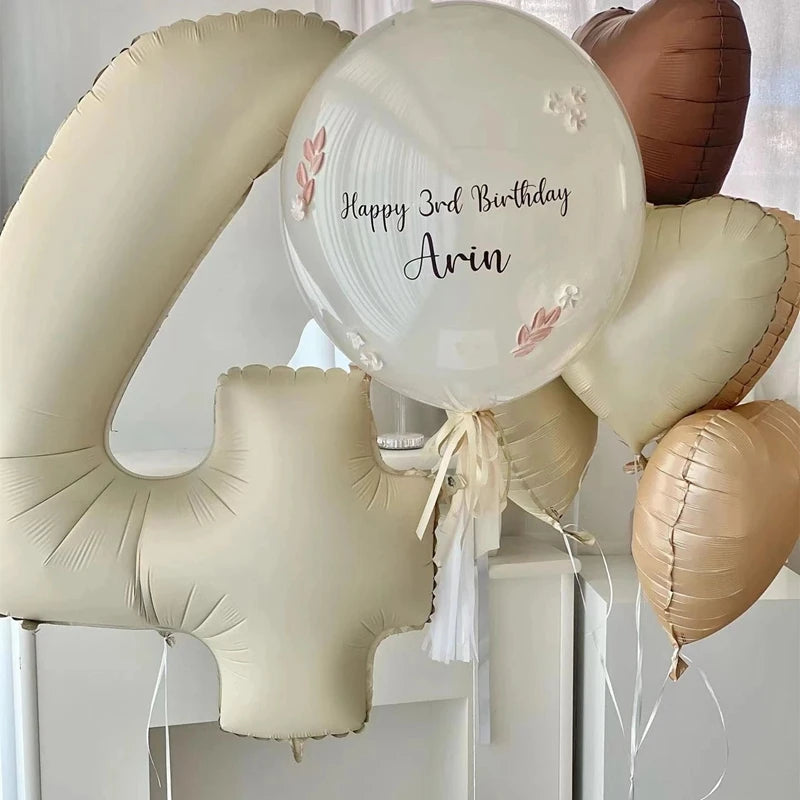 32/40" Cream Foil Number Balloons 1–9 | Party & Wedding Decor Foil Number Balloons Babs