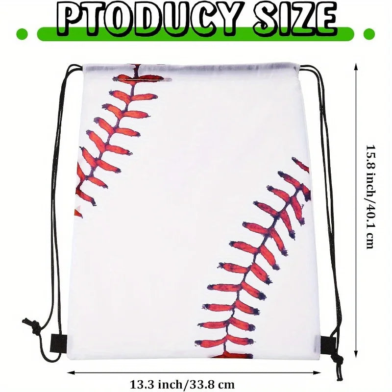 2-Pack Baseball Drawstring Backpacks – Gym & Sports Bags Drawstring Backpack Babs 2pcs