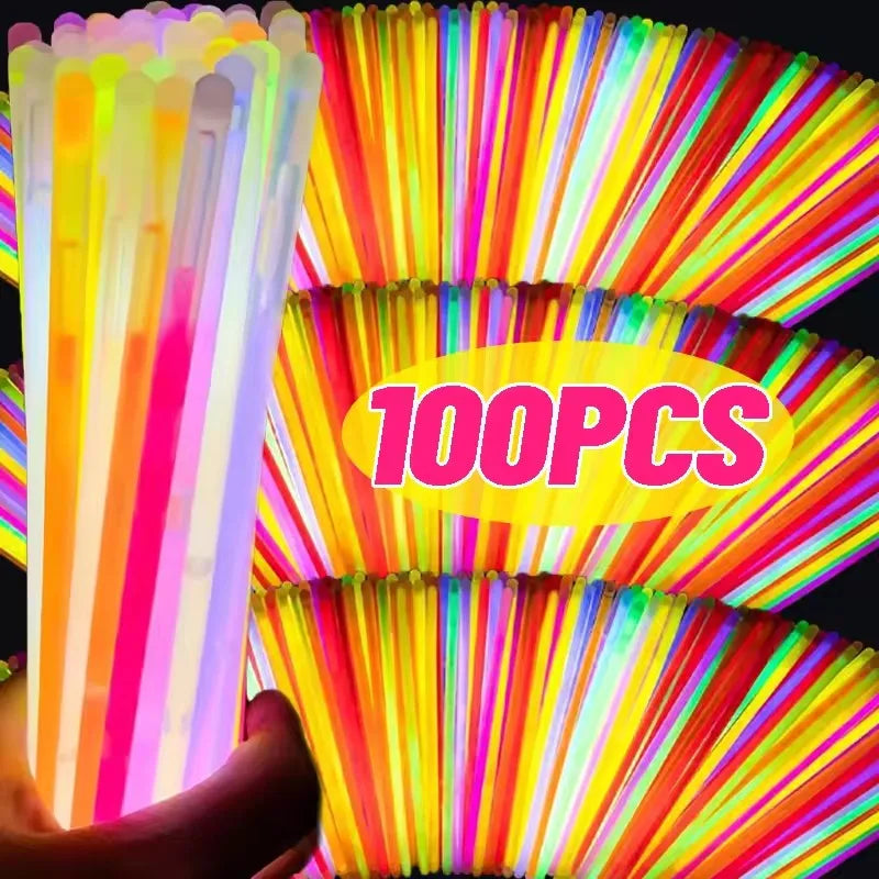 100-Pack Glow Sticks – Party Bracelets & DIY Decorations Glow Stick Party Set Babs
