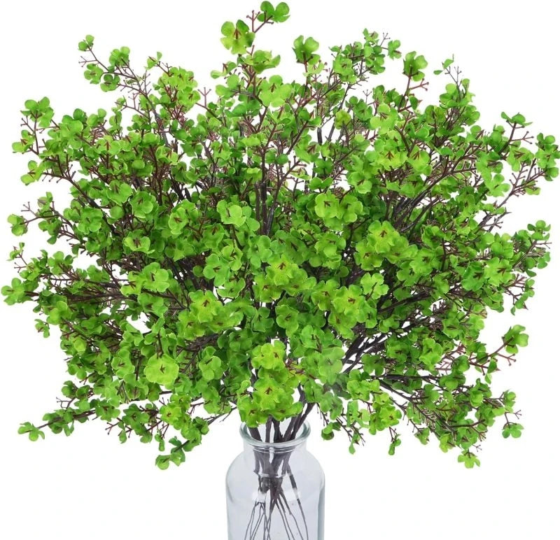 White Artificial Cherry Blossom & Gypsophila Silk Flowers Artificial Silk Flowers Babs green