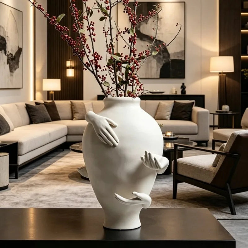 Nordic Resin Decorative Vase – Modern Living Room Centerpiece Decorative Resin Vase Babs