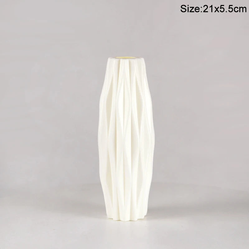 Modern Nordic Plastic Flower Vase – Tabletop Bouquet Pot Decorative Flower Vase Babs Style5
