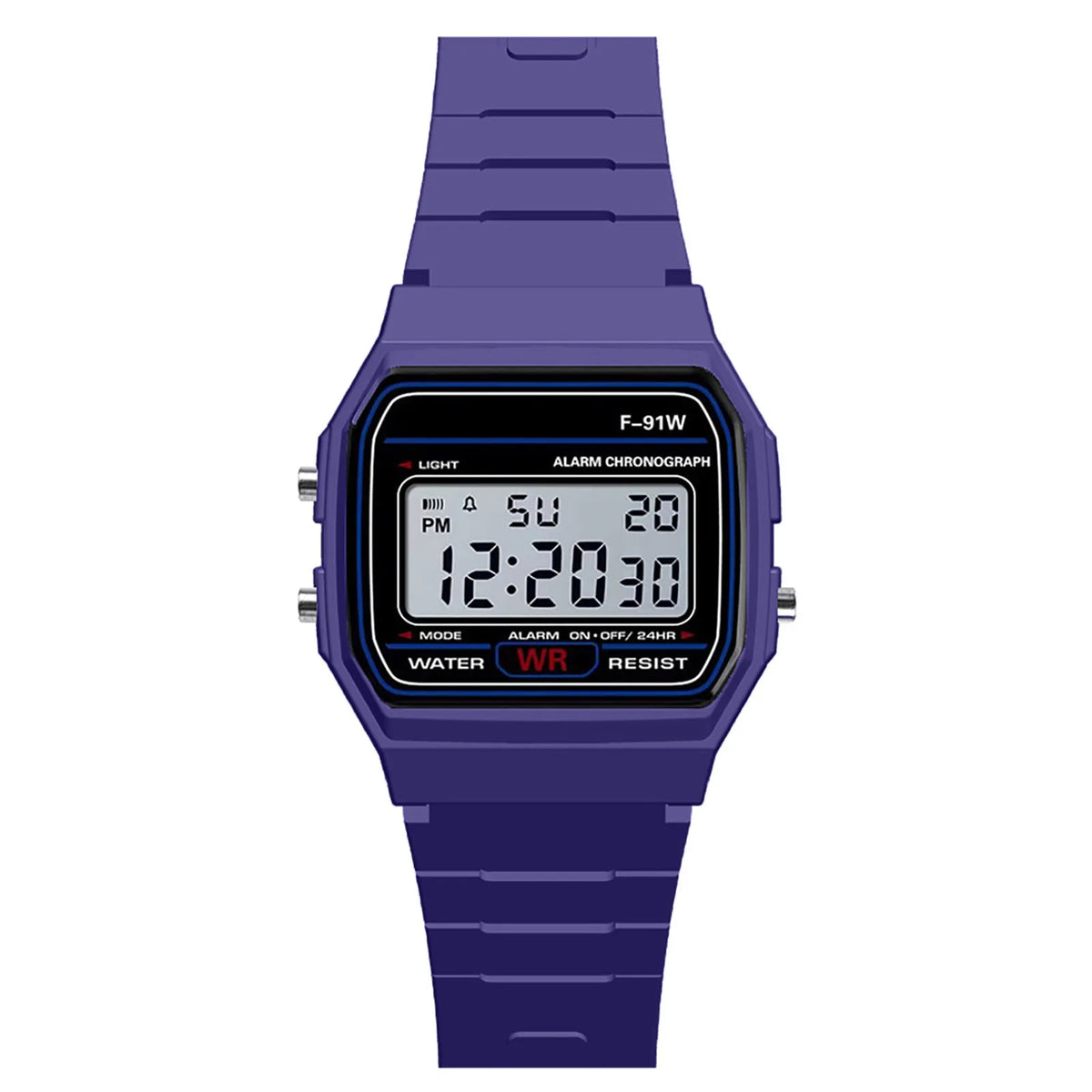 Men's Vintage Military Sport LED Digital Waterproof Watch Digital Sport Watch Babs Purple