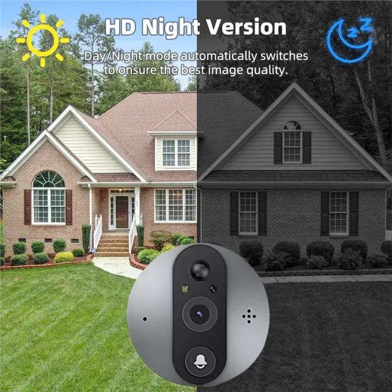 WiFi Smart Peephole Door Camera 4.3" LCD 1080P Night Vision Smart Door Camera Babs