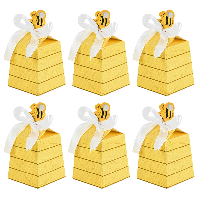 Little Bee Candy Gift Boxes with Ribbon | 10/20 Pcs Party Favors Party Favor Boxes Babs A 20pcs