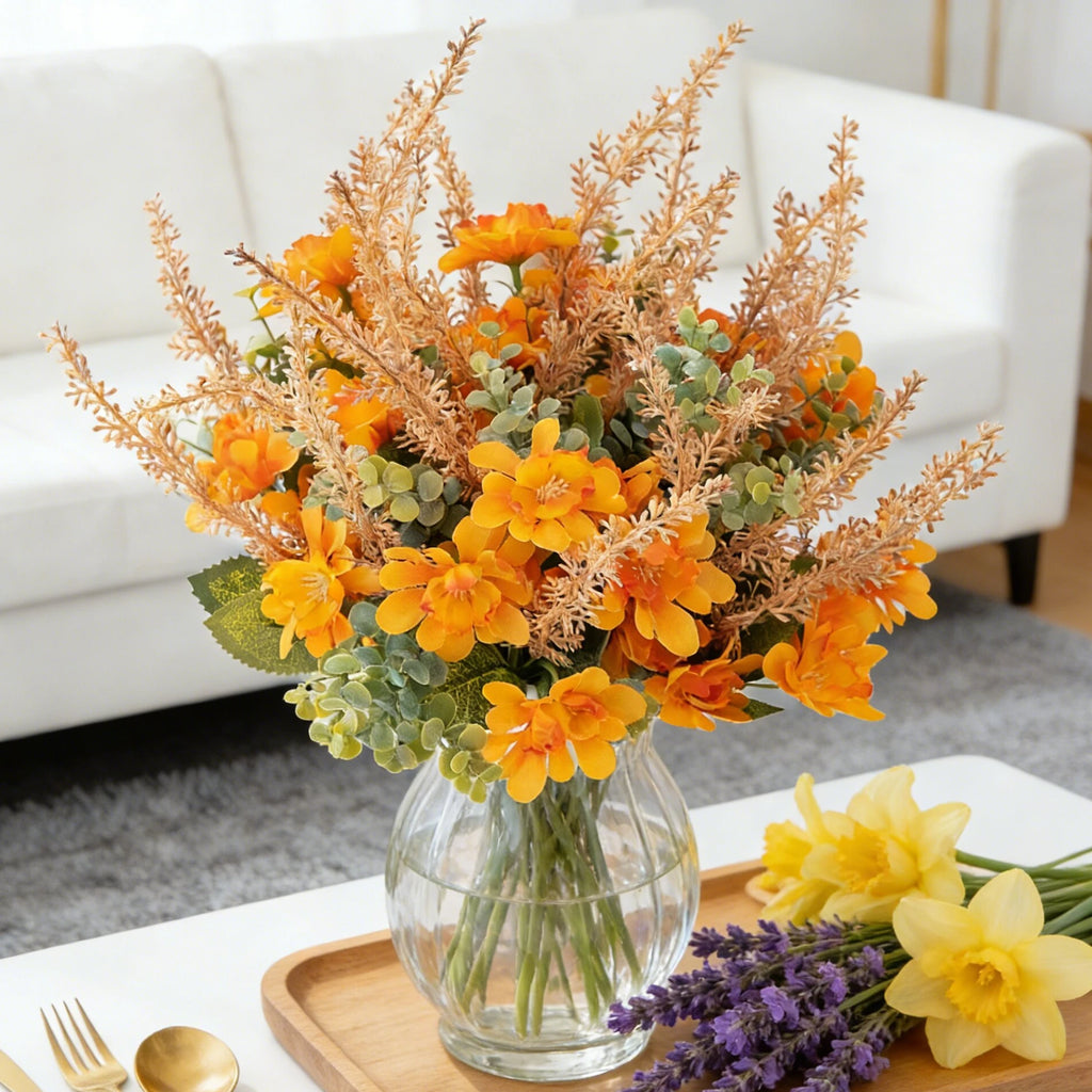 Artificial Silk Chrysanthemum Bouquet | Wedding & Home Décor Artificial Silk Flowers Babs