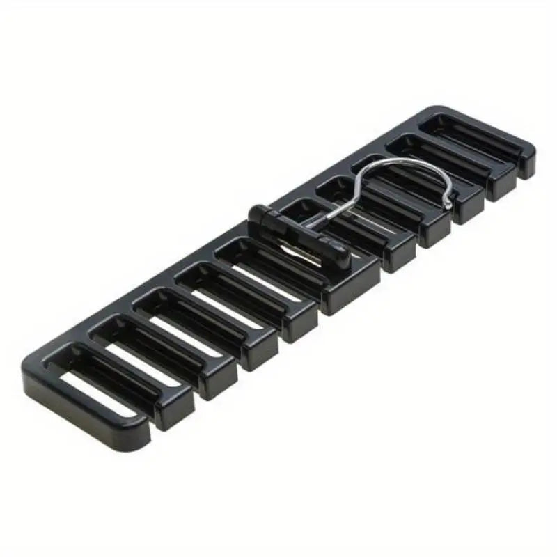 2-Pack Rotating Tie Belt Scarf Hanger Closet Organizer Rack Wardrobe Organizer Rack Babs Black-2pcs