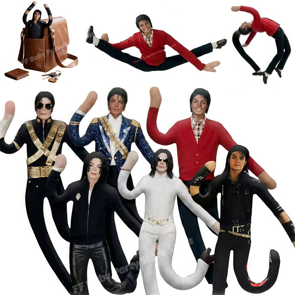 MJ Pop King Plush Cosplay Doll – Poseable Stuffed Figure Collectible Plush Doll Babs