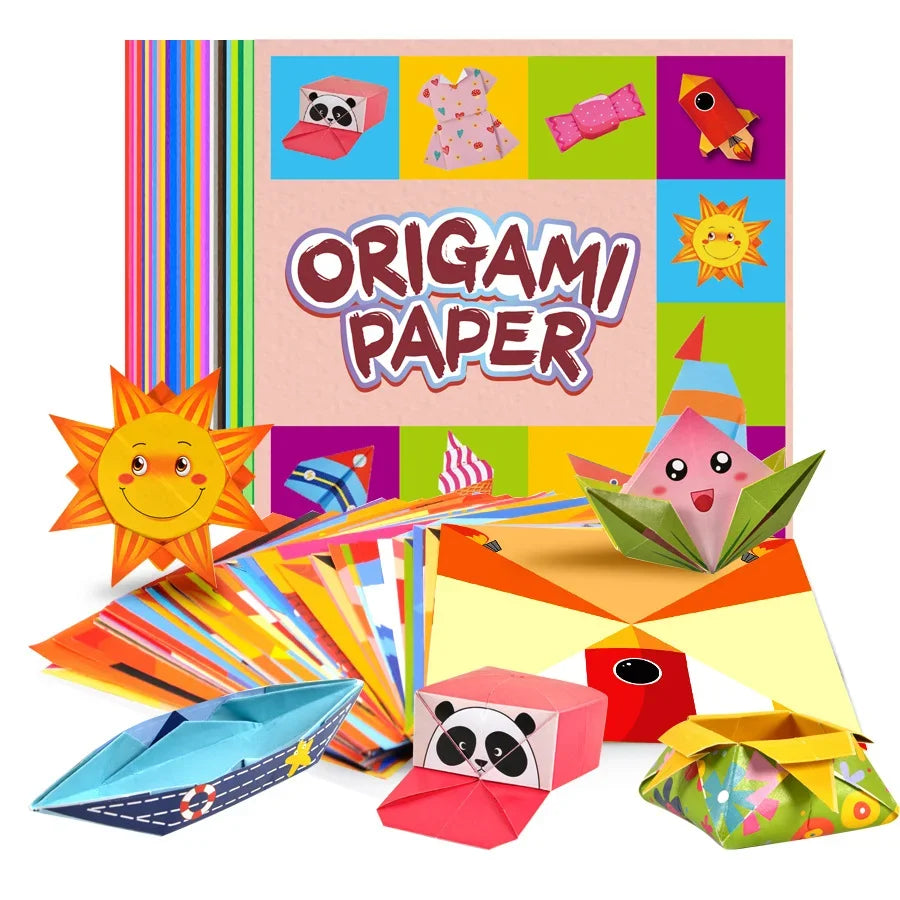 Kids' Colorful Double-Sided Origami Paper Set & Instructions Kids Origami Craft Set Babs Lifestyle style