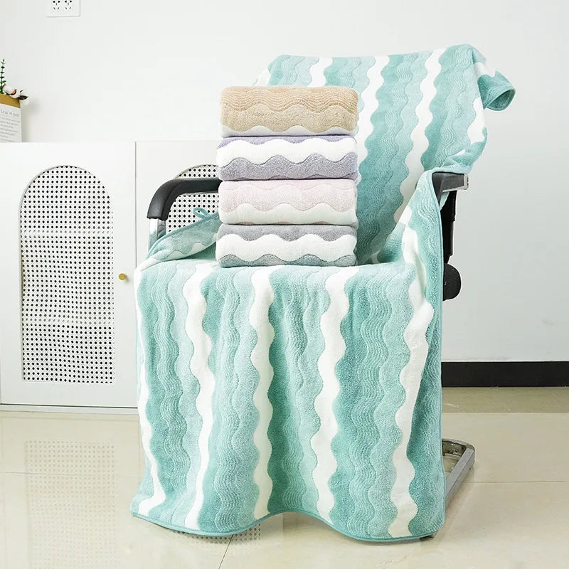 Extra Large Coral Velvet Bath Towel – Soft & Fast Absorbing Bath Towel Babs