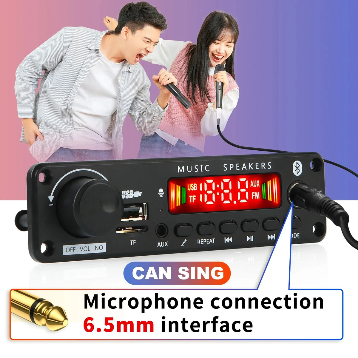 KEBIDUMEI 50W Bluetooth 5.0 MP3 Amplifier Decoder Board USB TF FM Bluetooth Amplifier Board Babs