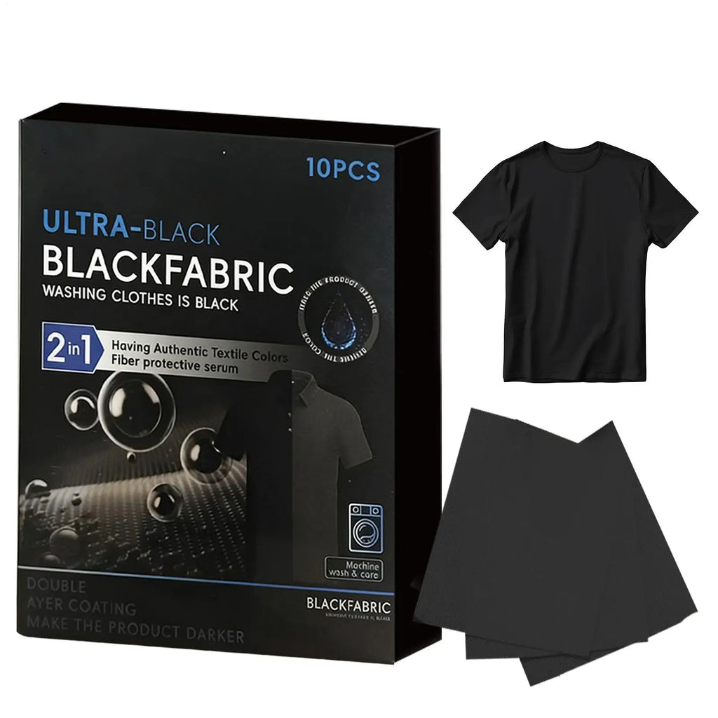 10-Pack Black Fabric Dye Restorer Sheets – Color Booster Fabric Dye Sheets Babs