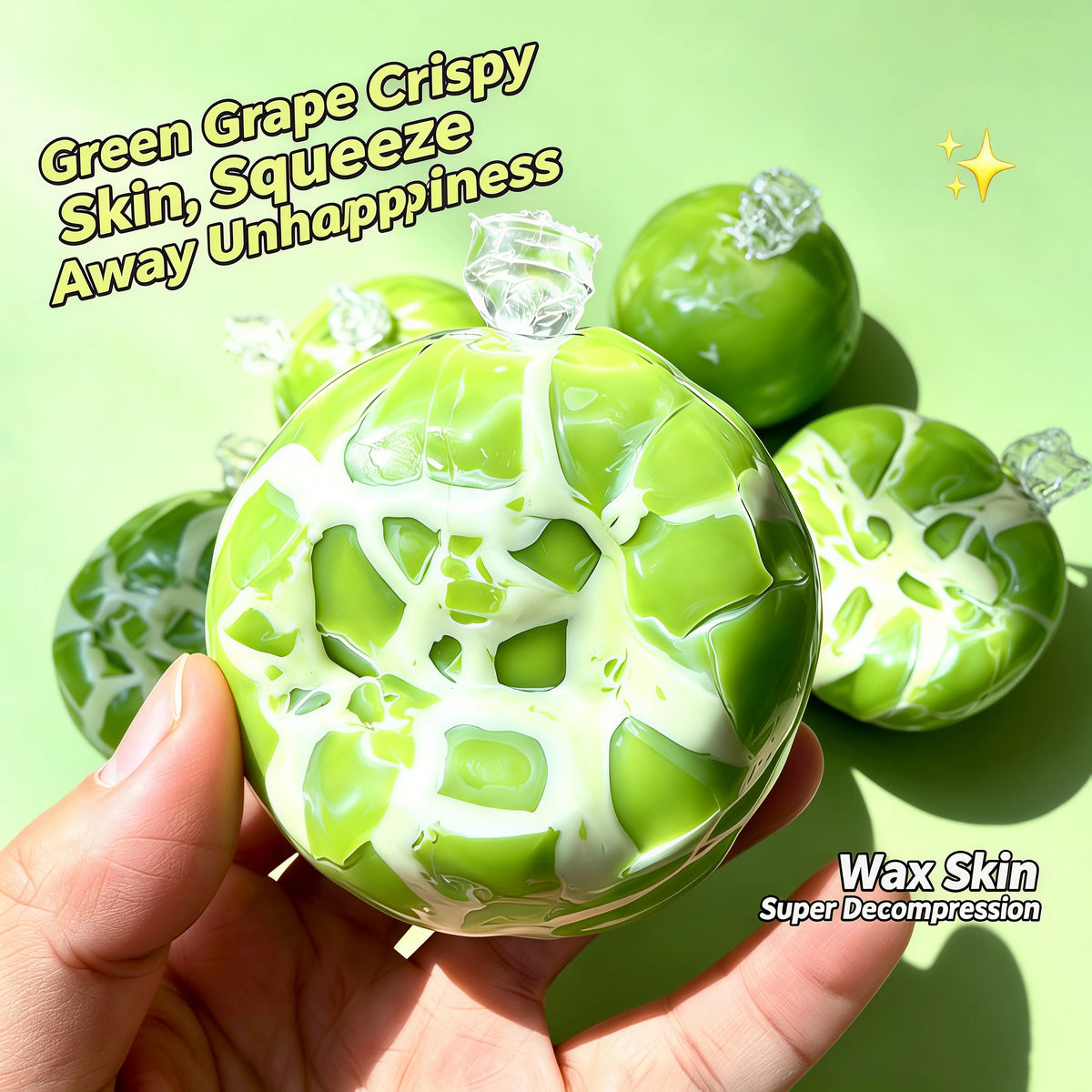 Mint Crispy Ball Sensory Fidget Squeeze Toy & Party Favor Sensory Fidget Toy Babs