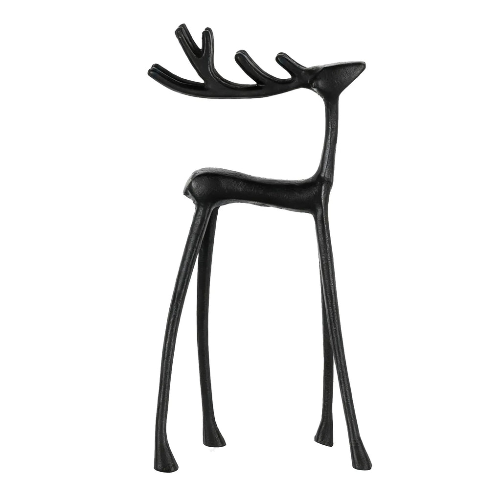 Black Reindeer Statue | Christmas Elk Sculpture Table Decor Christmas Figurine Babs