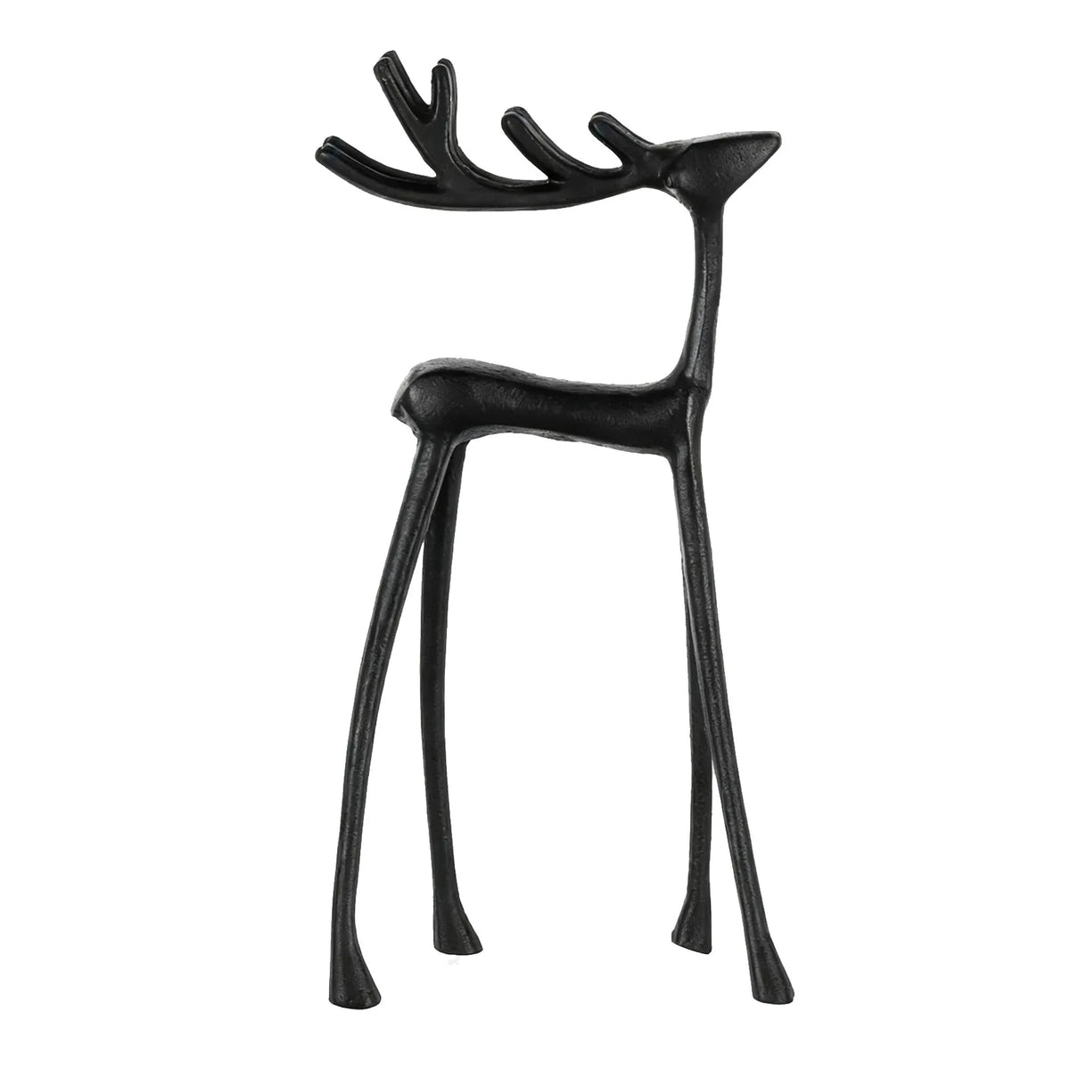 Black Reindeer Statue | Christmas Elk Sculpture Table Decor Christmas Figurine Babs