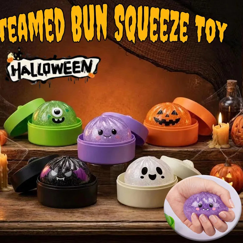 Halloween Steamed Bun Squishy Slow Rebound Fidget Toy Gift Squishy Fidget Toy Babs
