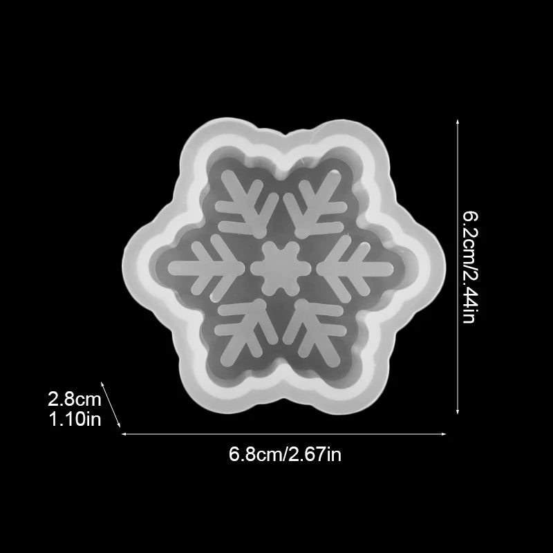 Christmas Silicone Molds – Snowflake, Elk & Xmas Tree Craft Set Silicone Craft Molds Babs Snowflake