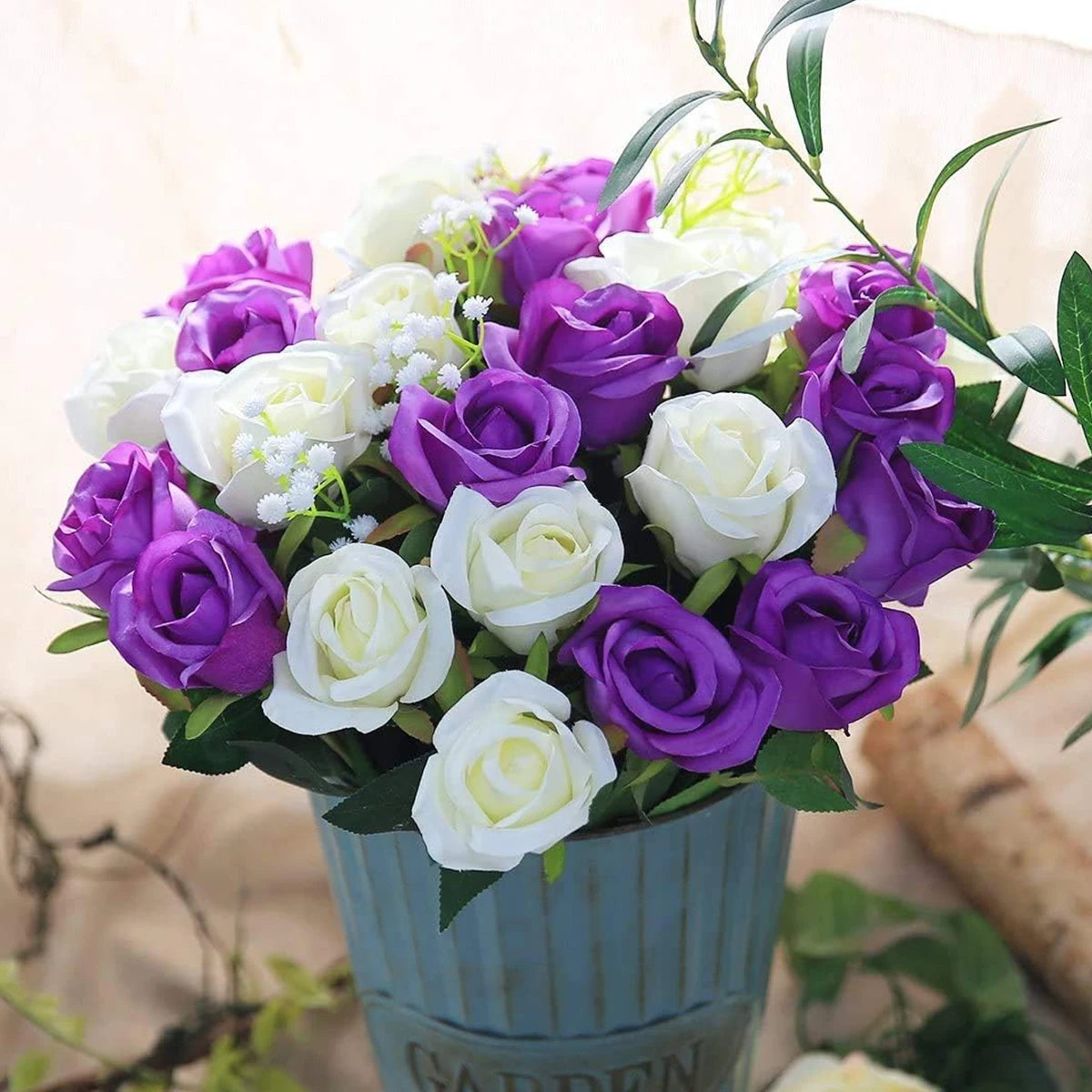 Artificial Silk Rose Bouquet – Wedding & Home Decor Artificial Flower Bouquet Babs