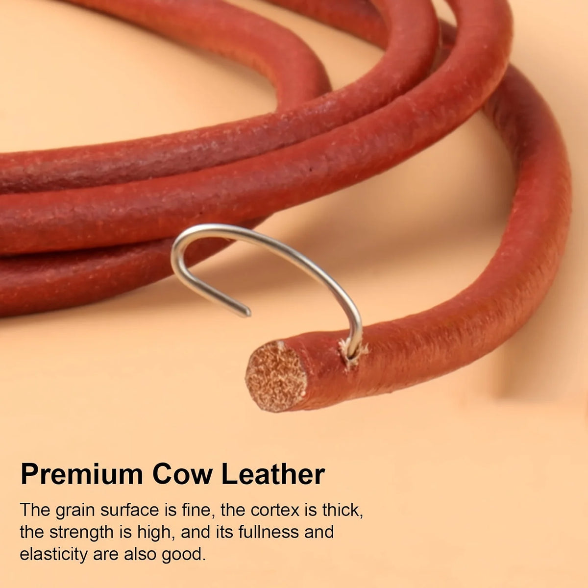 Brown Cowhide Sewing Machine Belt – 72 Inch, Easy Install Sewing Machine Belt Babs