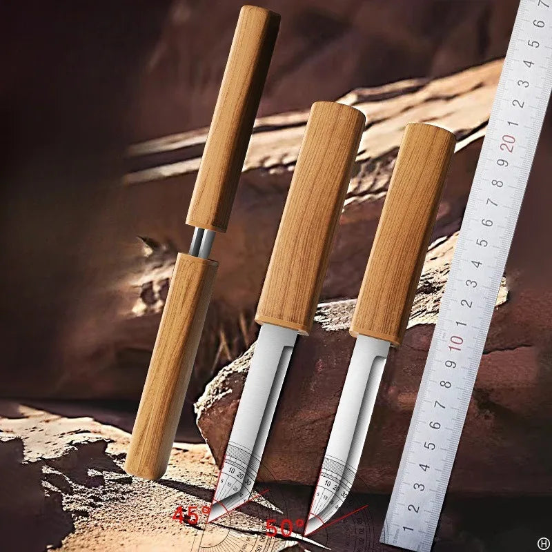 Double-Blade Dragon & Phoenix Stainless Steel Fruit Knife Paring Fruit Knife Babs