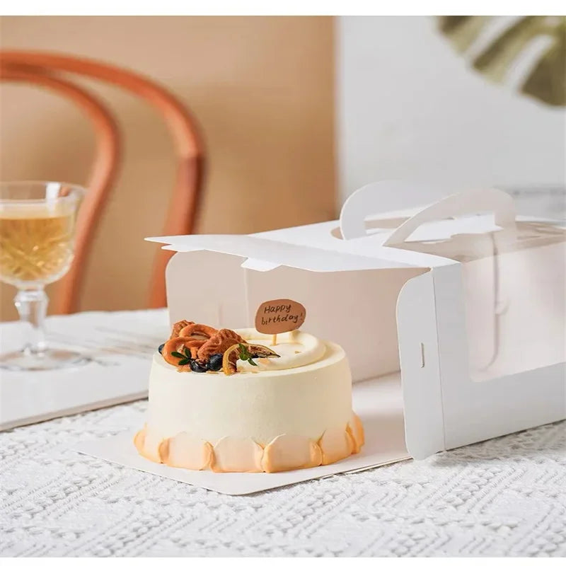 5/10Pcs Cake Box with Window – Paper Gift Box for Parties Cake Packaging Box Babs