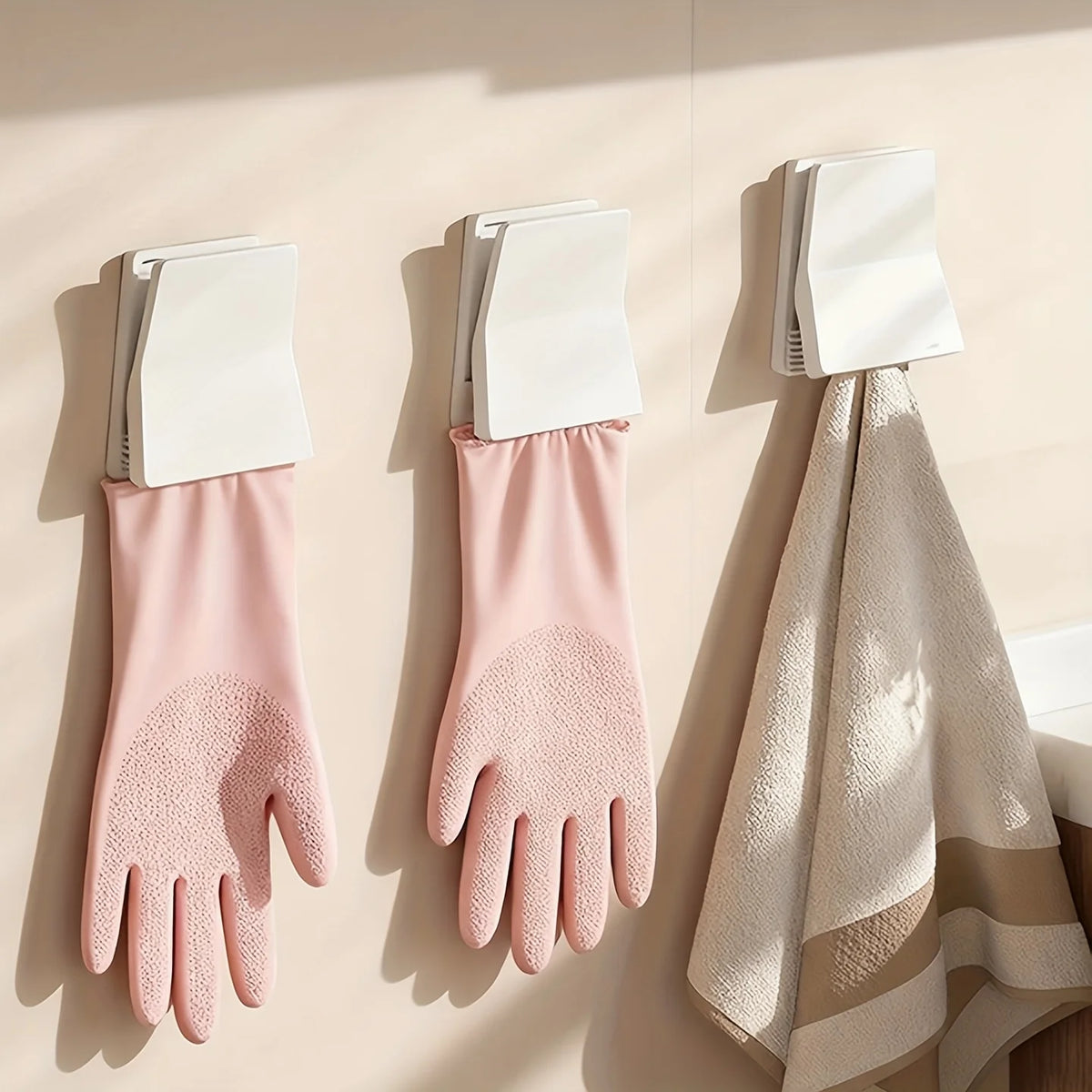Kitchen Glove Hook Rack – PVC Rubber Glove Hanging Clip Glove Storage Hook Babs