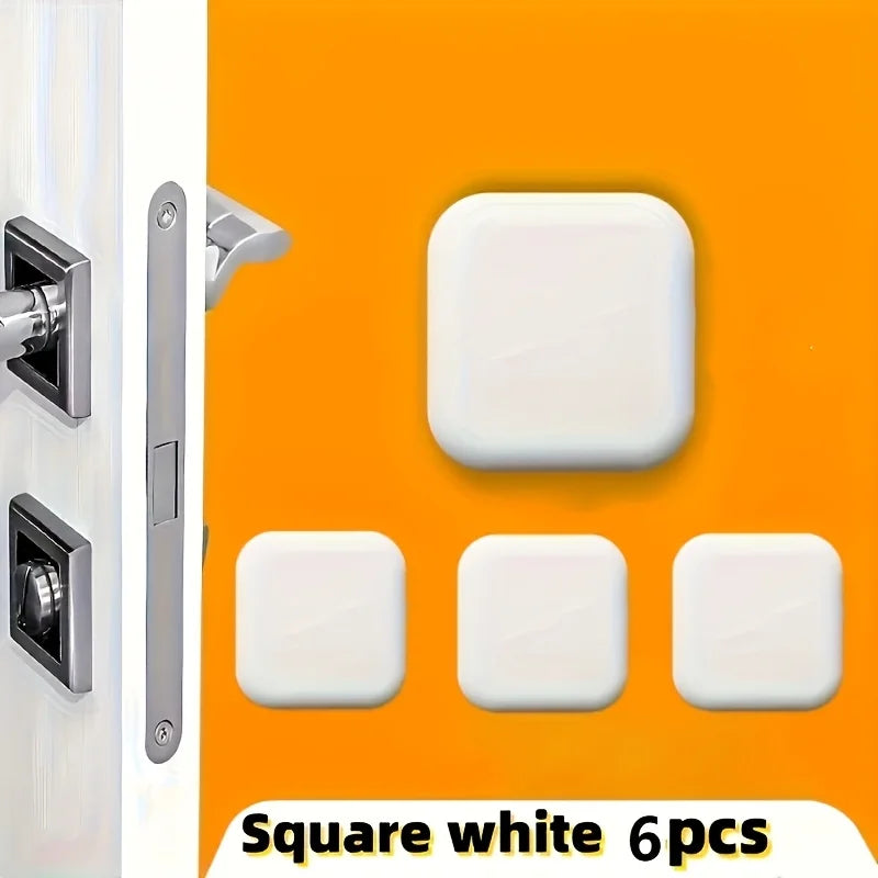 6-Pack Self-Adhesive Rubber Door Stopper Bumper Pads Door Stopper Bumpers Babs White 6pcs