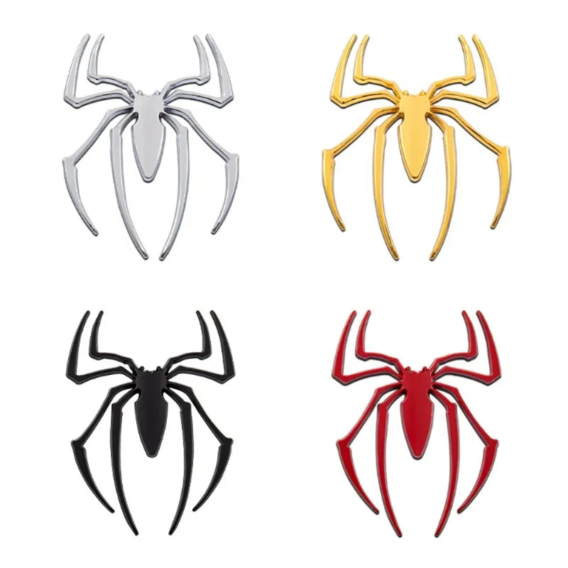 3D Metal Spider Chrome Car Badge Emblem Decal Sticker Car Emblem Decal Babs