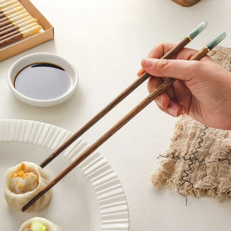 5 Pairs Reusable Wooden Chopsticks – Sushi & Asian Tableware Wooden Chopstick Set Babs