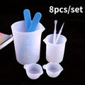 8pc DIY Resin Craft Kit – Silicone Sticks & Measuring Cups Resin Craft Tool Set Babs 8pcs set