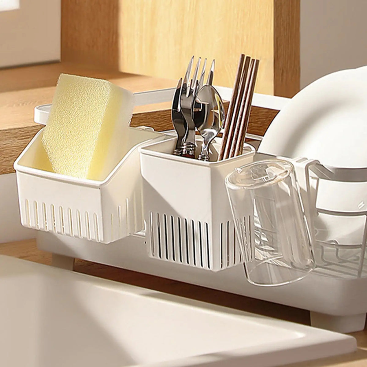 Kitchen Cutlery Draining Holder & Utensil Storage Rack Cutlery Drying Rack Babs