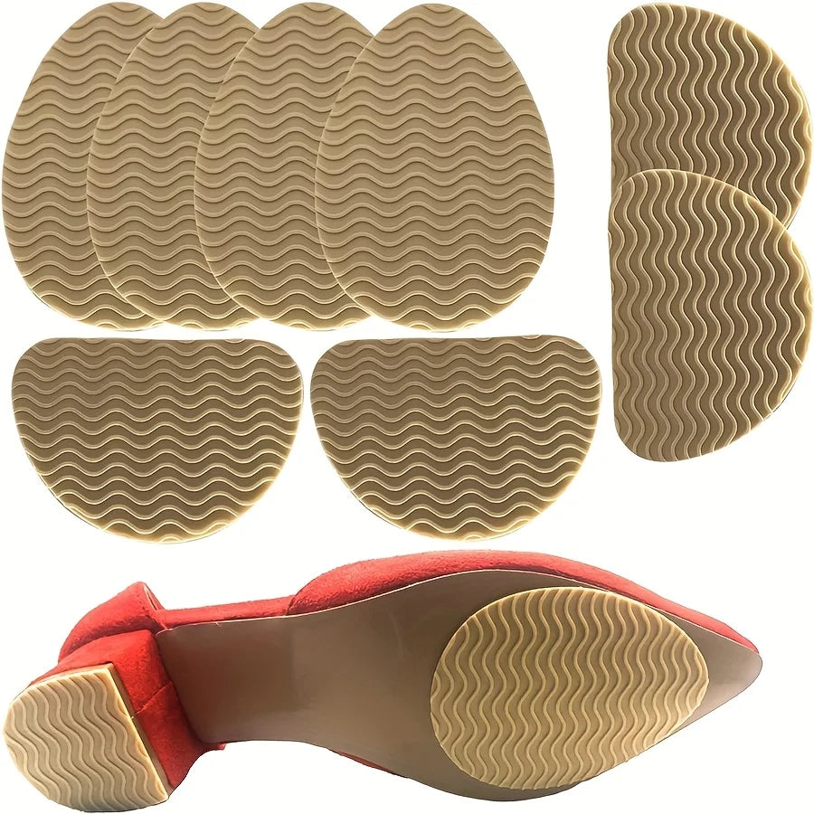 Anti-Slip Rubber Shoe Sole Pads – 4 Pcs | TPR Grip & Noise Reduction Shoe Sole Pads Babs