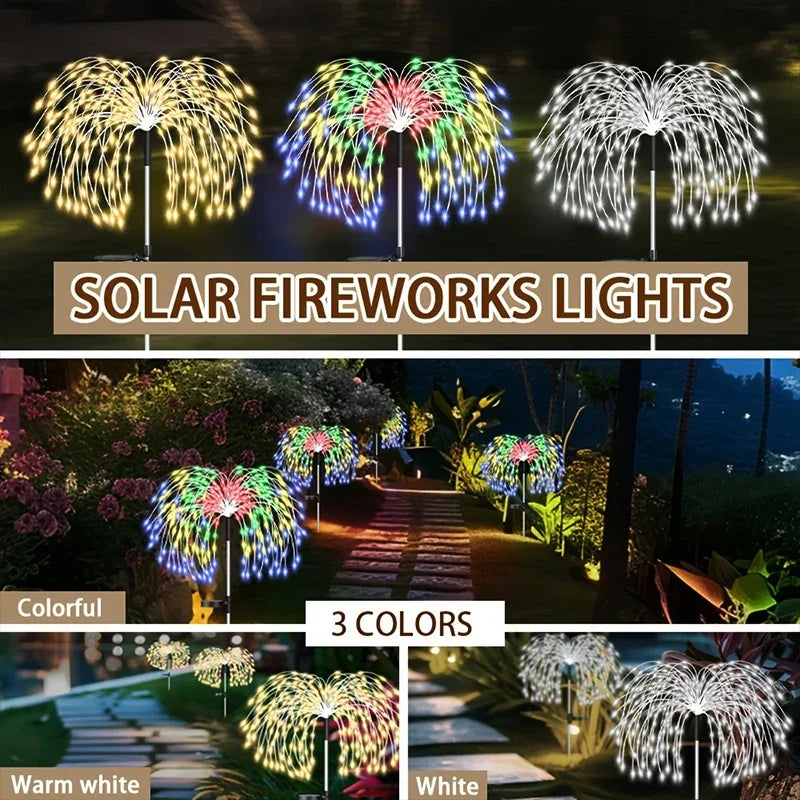 Solar Firework Pathway Lights – Waterproof Outdoor Garden Decor Solar Pathway Lights Babs