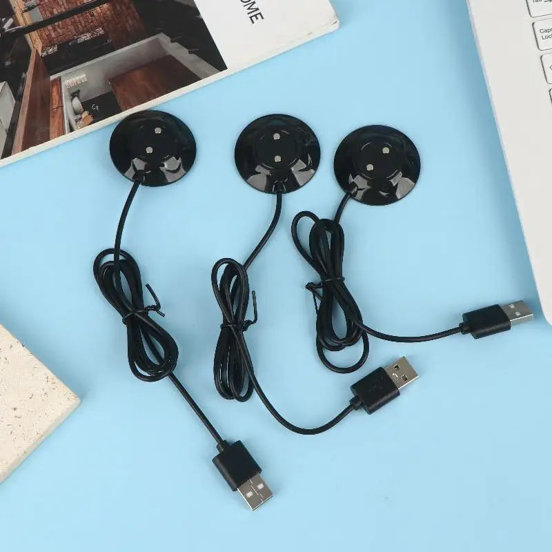 USB Magnetic Charging Dock for Rose Massager – Replacement Cable Magnetic USB Charger Babs 3Pcs Black