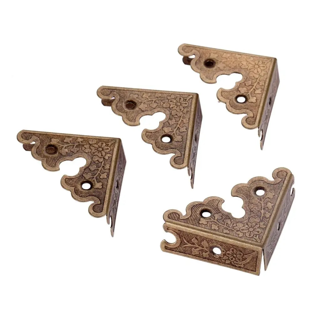 Antique Iron Corner Brackets Furniture Protector – 4pcs Corner Bracket Babs Antique Bronze